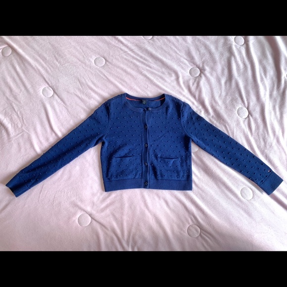 Essential Tommy Hilfiger Navy Cropped Cardigan - Picture 1 of 3